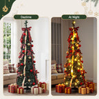 Jingle Jollys Pop Up Christmas Tree Pre Decorated Artificial Christmas Tree 160cm