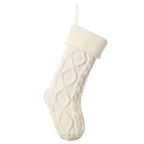 Christmas stocking, knitted stocking, diamond pattern stocking, wool Christmas stocking, festive decorations, holiday stockings, fireplace stocking, Aussie Christmas decor, Christmas gift idea - red and white - Size 2PCS
