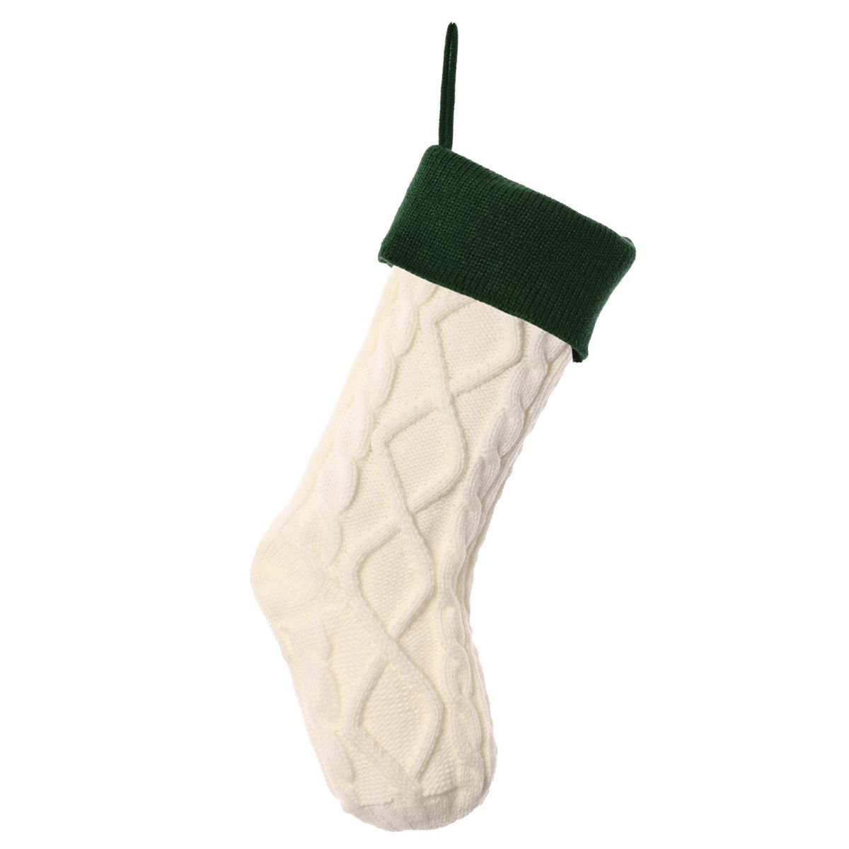 Christmas stocking, knitted stocking, diamond pattern stocking, wool Christmas stocking, festive decorations, holiday stockings, fireplace stocking, Aussie Christmas decor, Christmas gift idea - Red - Size 2PCS