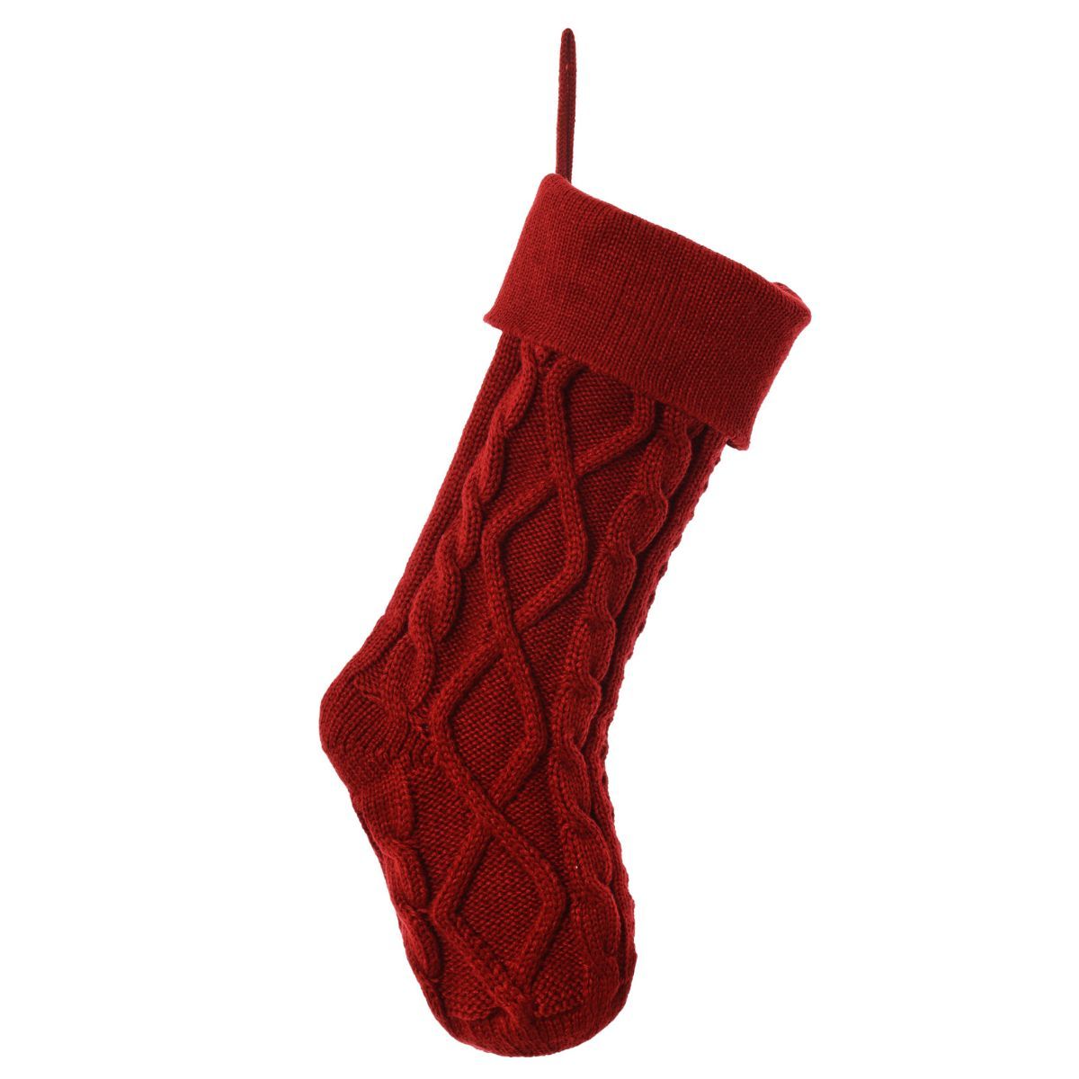 Christmas stocking, knitted stocking, diamond pattern stocking, wool Christmas stocking, festive decorations, holiday stockings, fireplace stocking, Aussie Christmas decor, Christmas gift idea - white and green - Size 2PCS