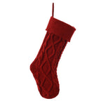 Christmas stocking, knitted stocking, diamond pattern stocking, wool Christmas stocking, festive decorations, holiday stockings, fireplace stocking, Aussie Christmas decor, Christmas gift idea - White and red - Size 2PCS