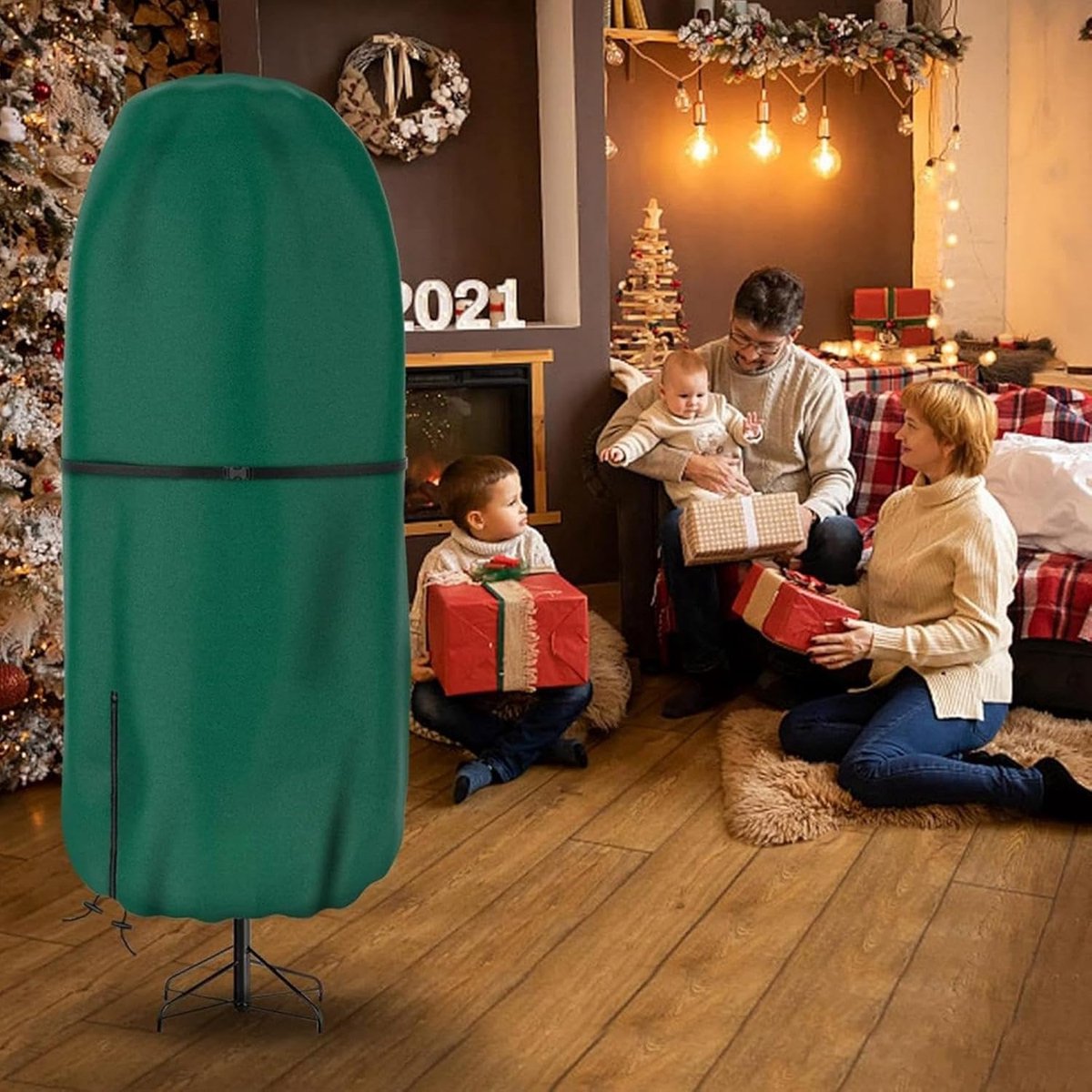 Christmas Tree Storage Cover - 2.7m / 9FT - Standing Christmas tree storage bag