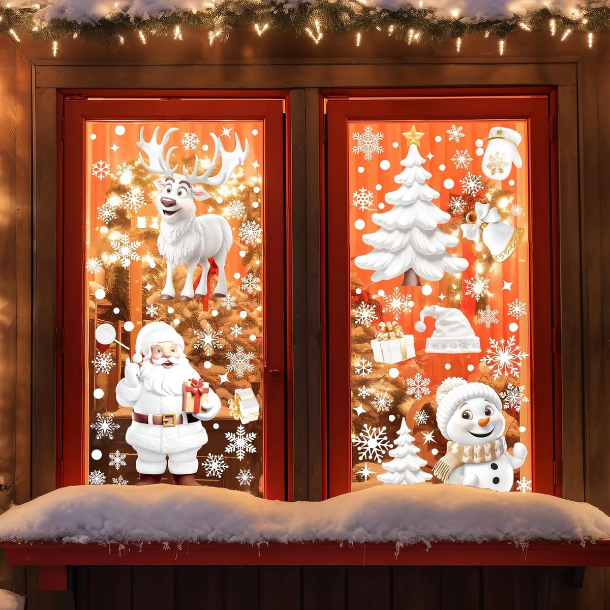 Christmas window stickers - 9 pieces - Window Decoration Stickers - Window Decoration Christmas - Christmas Decoration - Christmas Stickers - Window Stickers - Indoor Christmas Decoration - Reusable - Window Decoration - Christmas Decoration - PVC - Chris