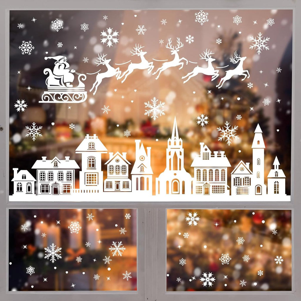 Christmas window stickers - 9 pieces - Window Decoration Stickers - Window Decoration Christmas - Christmas Decoration - Christmas Stickers - Window Stickers - Indoor Christmas Decoration - Reusable - Window Decoration - PVC - Christmas static window stic