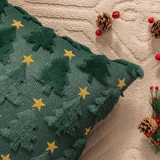 Christmas Pillowcase Set - Set of 2 - Winter Christmas Themed Cushion Covers - Christmas Decorations - Soft Christmas Cushions, Christmas Covers - 45 x 45 cm - Elegant Christmas Decoration Cushion Covers for the Living Room (Pillow filling not included)