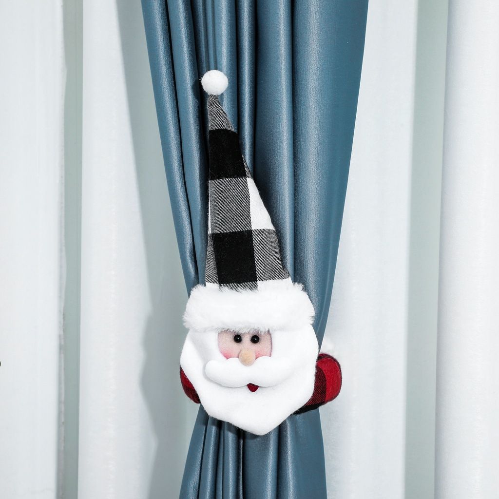 2pcs Curtain Buckle Plush Doll Christmas Curtains Christmas Dolls Decorations Christmas Gnomes Decorations for Home