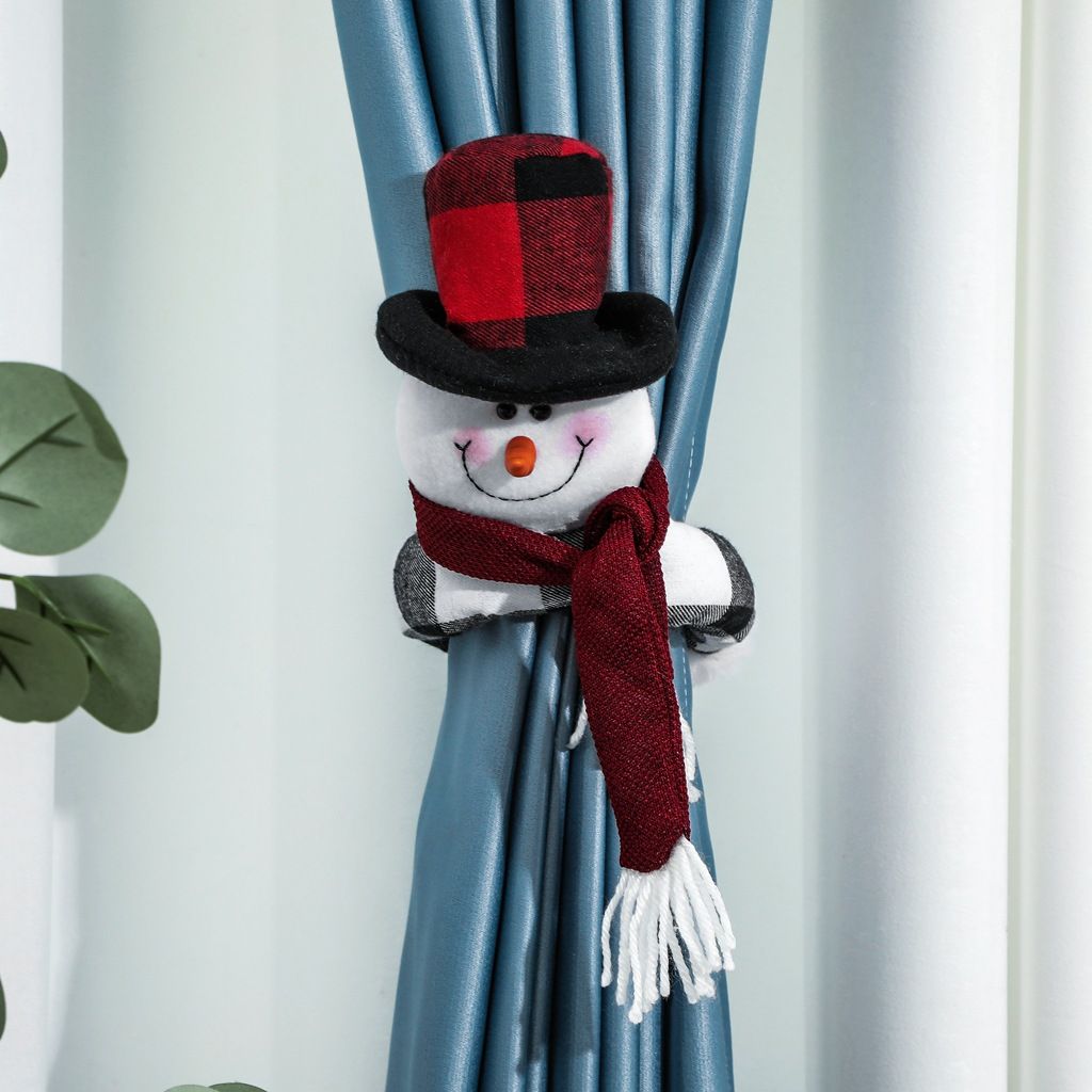 2pcs Curtain Buckle Plush Doll Christmas Curtains Christmas Dolls Decorations Christmas Gnomes Decorations for Home