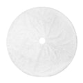 Faux Fur Christmas Tree Skirt, White Fluffy Plush Skirt for Christmas Tree, White Christmas Tree Rug Skirt Perfect for Christmas Party Decorations, 30 inches