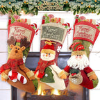 Christmas Stockings 18" Large Fireplace Hanging Christmas Stockings Decorations Santa, Snowman & Reindeer Christmas Stockings Family Holiday Xmas Party Decorations