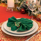 Christmas Napkin Rings Set of 6, Holiday Christmas Tree Napkin Rings Christmas Napkin Holder Rings for Christmas Dinning Table Decorations