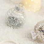 Set of 25 white Christmas tree balls - Christmas tree decoration -—max