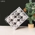 Christmas Balls Ornaments 12-Pack - 6cm Shatterproof Christmas Tree Decorations for Holiday Party Home Decor - Glossy White Gray
