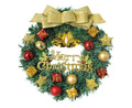 Artificial Christmas Wreath with Lights, Battery Operated Christmas Wreaths for Front Door,Christmas Decorations for Indoor and Outdoor - 30CM