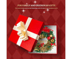 Artificial Christmas Wreath with Lights, Battery Operated Christmas Wreaths for Front Door,Christmas Decorations for Indoor and Outdoor - 30CM