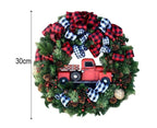 Christmas Wreath for Car, Truck or Festival Decoration LED Artificial Christmas Car Wreath - 25cm