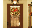 30cm Christmas Wreath with Lights, Christmas Decorations, Artificial Christmas Garland