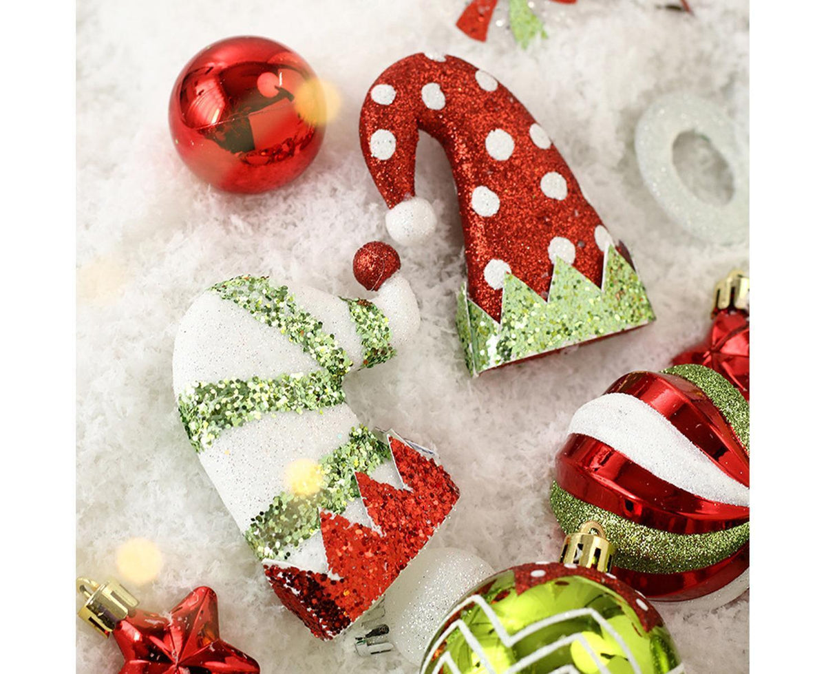 50Pcs Christmas Ornaments SetShatterproof Christmas Ball OrnamentsXmas Seasonal Decorative Assorted Baubles Pendants for Christmas Tree Party Holiday Indoor