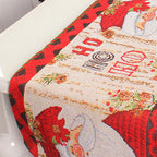 Christmas Table Runner Flag Printing Wear Dirt Resistant Xmas Christmas Table Flag for Christmas Table Cloth Decoration Santa Model