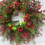 Christmas Wreath Artificial Red Berries Eucalyptus Wreath Christmas Decoration Living Room Wall Decoration