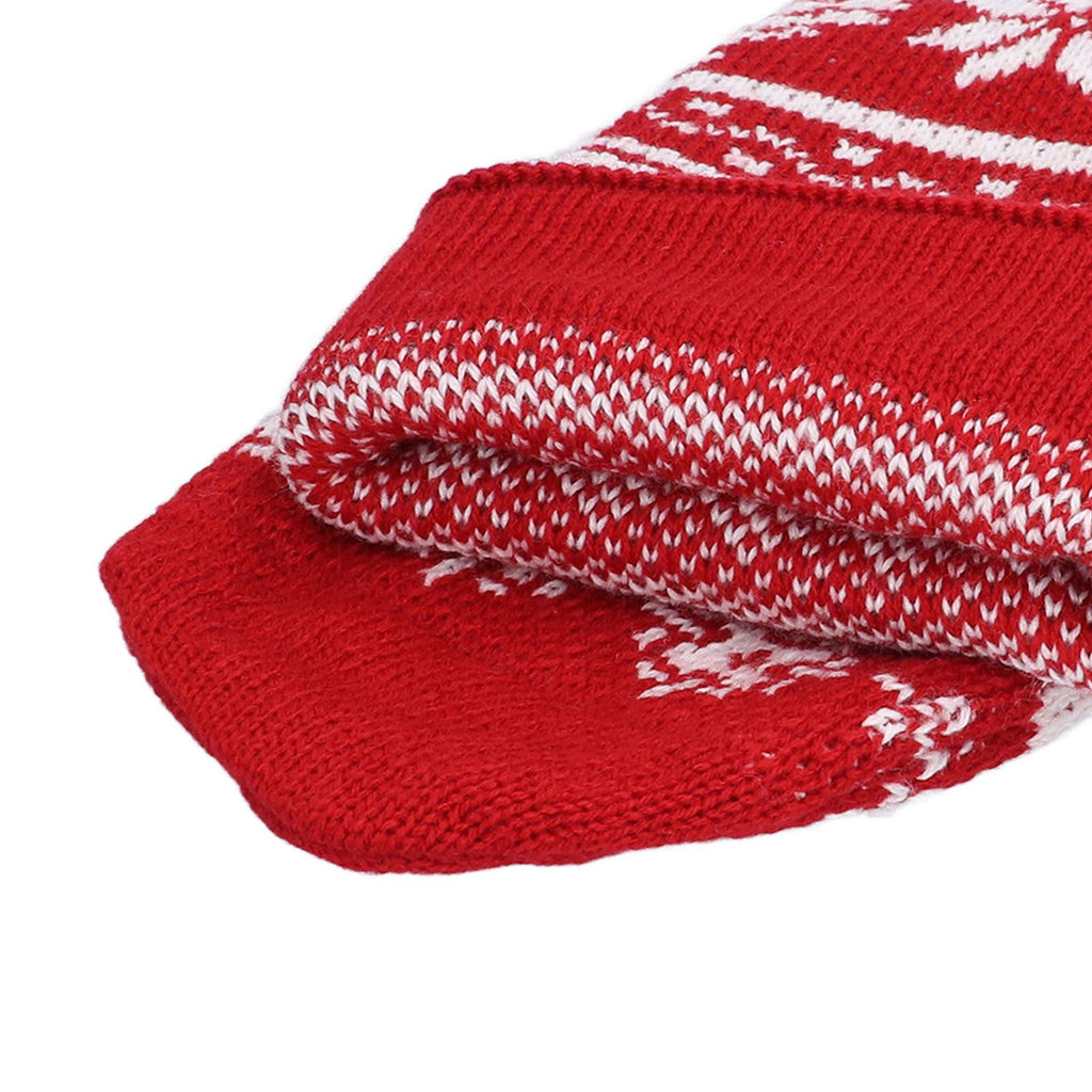 Large Knitted Christmas Stocking with Candy Bag Lovely Christmas Decorations Hanging StockingsChristmas Trees