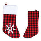 Christmas Stocking Gift Bags Cute Decals Large Capacity Exquisite Workmanship Brighter Color Large Christmas StockingSnowflake