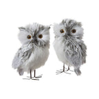 2PCS Owl Christmas Ornaments, Cute Owl Figurine Decor, Christmas Tree Hanging Pendant, Garden Themed Holiday Decoration, Gift for Bird Lovers, Festive Accent
