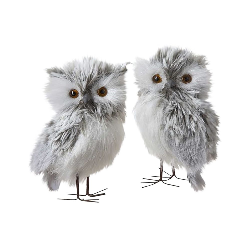 2PCS Owl Christmas Ornaments, Cute Owl Figurine Decor, Christmas Tree Hanging Pendant, Garden Themed Holiday Decoration, Gift for Bird Lovers, Festive Accent