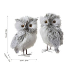2PCS Owl Christmas Ornaments, Cute Owl Figurine Decor, Christmas Tree Hanging Pendant, Garden Themed Holiday Decoration, Gift for Bird Lovers, Festive Accent