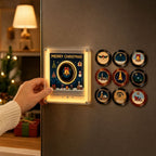 Christmas Vinyl Player Fridge Record NFC Magnetic Music Box Set, Christmas Decors, Christmas Home Gift