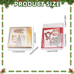 Personalized Christmas Cards, 6 Pack Small Up Card with Envelopes Stickers 3D Cute Holiday Greeting Cards Santa Snowman Reindeer Xmas Tree Set Box Christmas Cards
