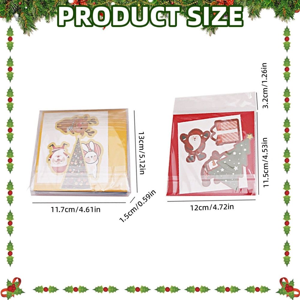 Personalized Christmas Cards, 6 Pack Small Up Card with Envelopes Stickers 3D Cute Holiday Greeting Cards Santa Snowman Reindeer Xmas Tree Set Box Christmas Cards