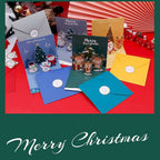 Personalized Christmas Cards, 6 Pack Small Up Card with Envelopes Stickers 3D Cute Holiday Greeting Cards Santa Snowman Reindeer Xmas Tree Set Box Christmas Cards
