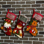 3 PCS 16.5" Christmas Stocking Classic Large Stockings Santa, Snowman, Reindeer Xmas Character for Family Holiday Christmas Party