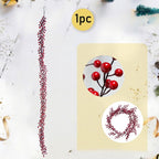 Norfolk Pine Garland Indoor Christmas Decorations Berry Beaded Garland Red Simulated Christmas Climber European And Americaneshome Decoration Red Berry Soft Decoration Christmas Tree Garland