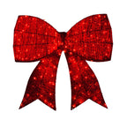 Christabelle Christmas Display Bow 91cm with LED and Twinkle Lights 5 Functions Christmas Festive Decorations Display Big Wired Bow