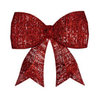 Christabelle Christmas Display Bow 91cm with LED and Twinkle Lights 5 Functions Christmas Festive Decorations Display Big Wired Bow