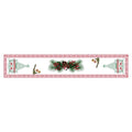 Style-1 New Year & Christmas Table Runner(33 x 180 CM) - Festive Linen Tablecloth, Digital Print Christmas Decor