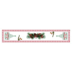 Style-1 New Year & Christmas Table Runner(33 x 180 CM) - Festive Linen Tablecloth, Digital Print Christmas Decor