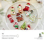 6-piece Christmas Glass Ornament Set – Santa, Snowman & Holiday Character Hanging Decorations for Christmas Tree and Festive Home Decor