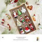 6-piece Christmas Glass Ornament Set – Santa, Snowman & Holiday Character Hanging Decorations for Christmas Tree and Festive Home Decor